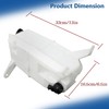 Windshield Washer Fluid Reservoir White with Pump and Sensor Hole