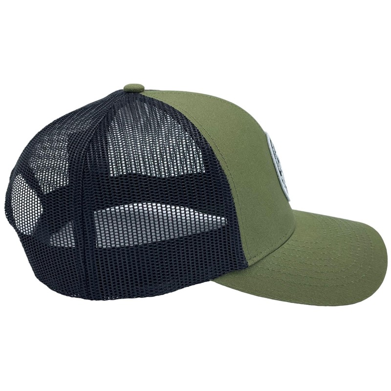 Bexxwell Trucker Cap/Baseball Cap Green/Black with Logo Patch (Optimal Fit,