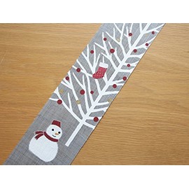 Thin Tapestry, "Juhyo" Winter Hand Painted Tapestry, Snowman, Christmas Tree