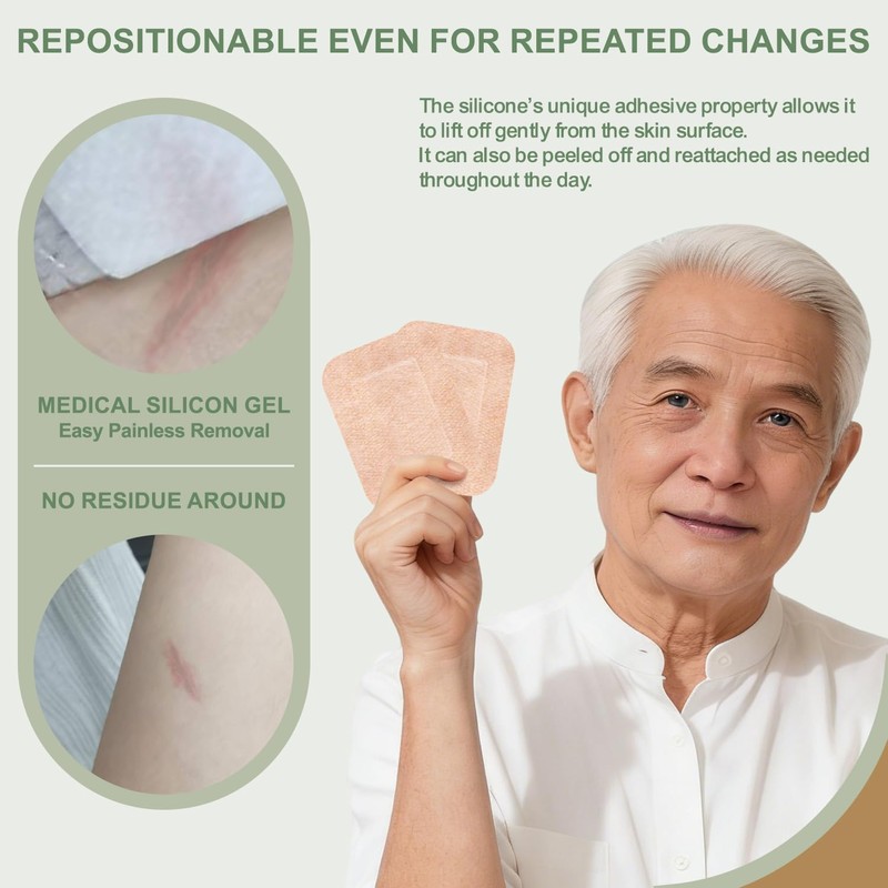 Silicone Adhesive Bandages Extra Large Size for Sensitive Fragile Skin
