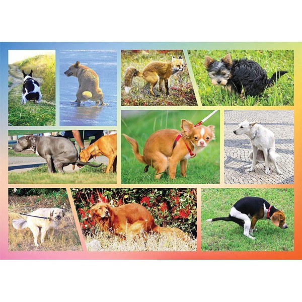 Pooping Dogs 1000 Piece Dog Puzzles for Adults - Funny Gift Dog Poop Gag Jigsaw Puzzles for Dog Lovers & Puppy Owners (Pooping Dogs Puzzle)