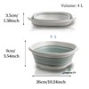Square Folding Hand Wash Basin Collapsible Washing Up Bowl Portable