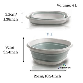 Square Folding Hand Wash Basin Collapsible Washing Up Bowl Portable Washbasin Camping/Hiking Water Storage Folding Basin