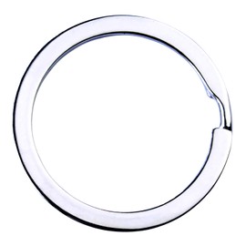 Flat Key Rings Key Chain Metal Split Ring 30pcs (Round 3/4 Inch Diameter), for Home Car Keys Organization, Nickel Plated Silver