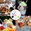 OULIGET Plastic Tasting Spoons,Plastic Spoons,Disposable Ice Cream Spoon,Dessert Spoon,4.1 Inches,100