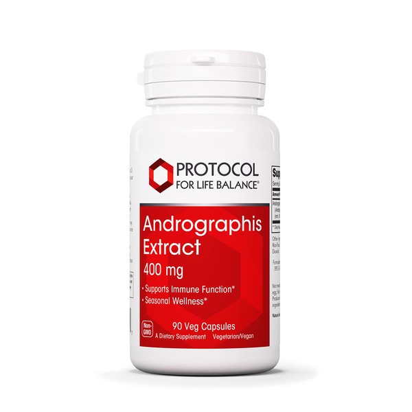 Protocol Andrographis Extract 400 mg - Immune Support Supplement - 90 Veg Caps