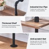 HOMBAZAAR Industrial Pipe Bookshelf,6 Tier Pipe Shelving,Wall Mounted Ladder Shelves