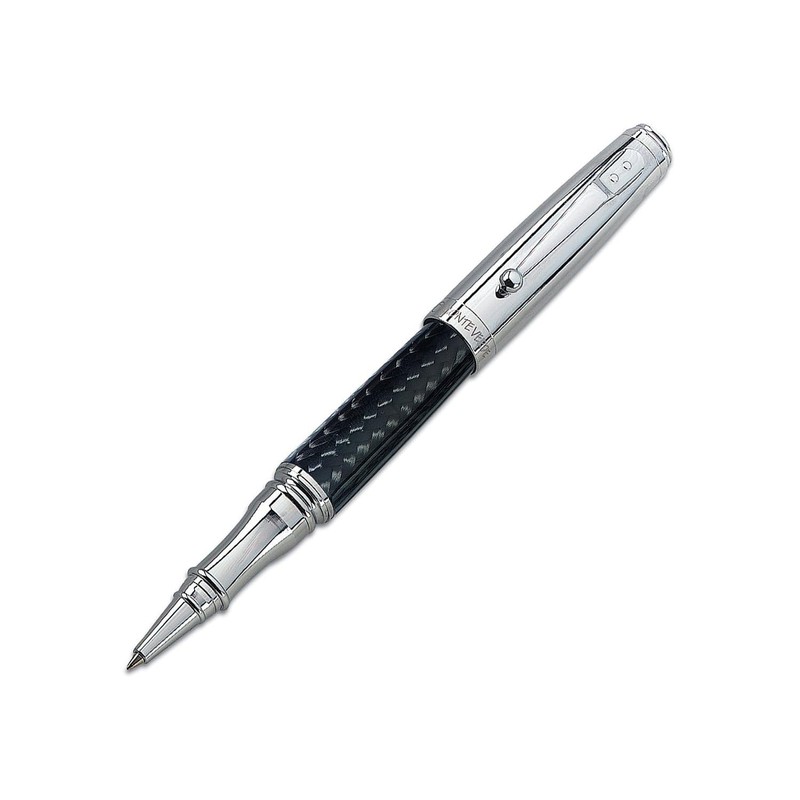 Monteverde Invincia Ballpoint Pen, Medium Nib, Chrome/Black (MV40063)