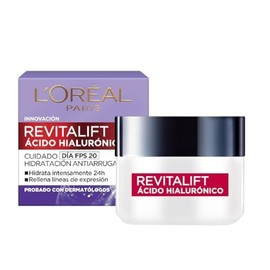 L'Oréal Paris Crema de Día Revitalift Ácido Hialurónico, 50ml + Garnier Skin Active Express Aclara Serum Anti Manchas con Vitamina C 30 ml