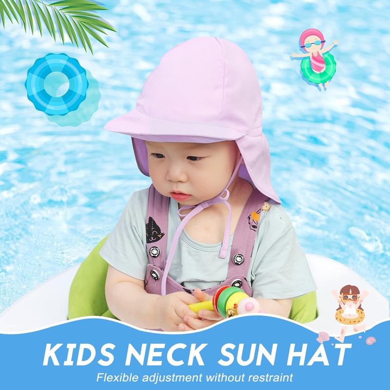 Bogoro Children's Sun Hat UV Protection Set Includes Purple Children's