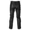Vance Leather Men's Black Premium Leather Motorcycle Overpants with Side