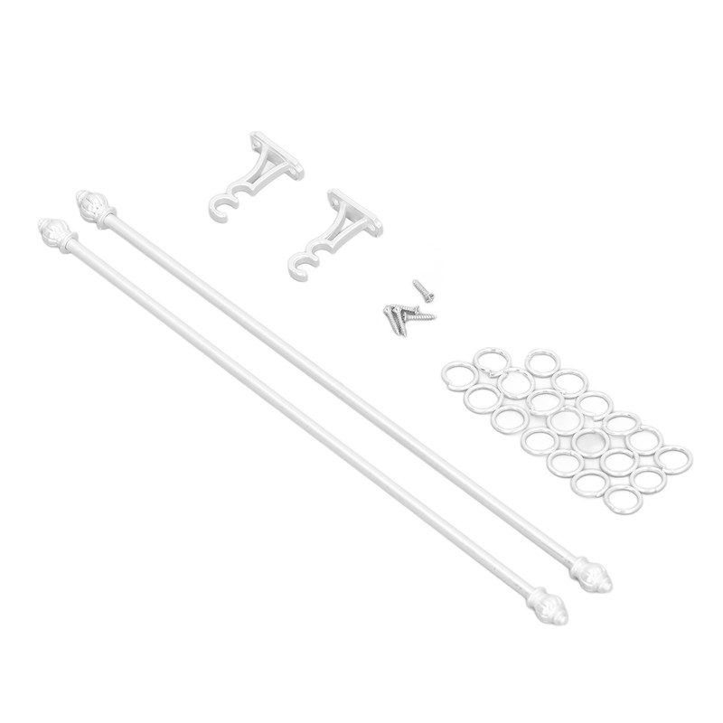 Miniature Curtain Rods 1/12 Scaled Simulation Alloy Dollhouse Double Layer