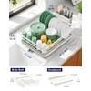 Kitsure Dish Drying Rack for Kitchen Counter, Stainless Steel Sink