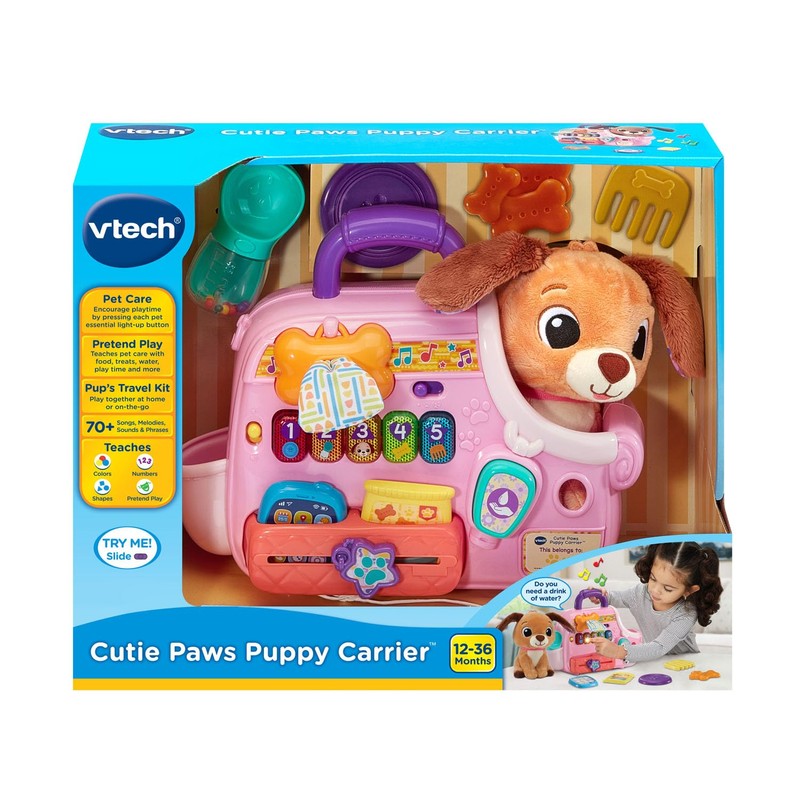 VTech Cutie Paws Puppy Carrier, Pink