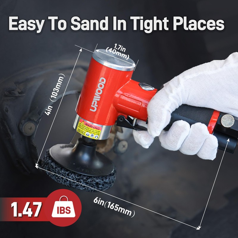 3inch Air Sander Angle Grinder with Roll Lock Wheel Set,