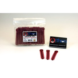 Dental Elastic Orthodontic Ligature Ties Bands Kit Dark Red /1040 Pcs Set ORTHOM USA