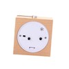 Mobestech Creative Wooden Square Alarm Clock with Night Light Snooze