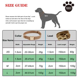 YUDOTE Dog Collar and Lead Set, Large, Soft, Irritation-Free Corduroy Collar Lead, Matching Combo for Daily Walk, Brown