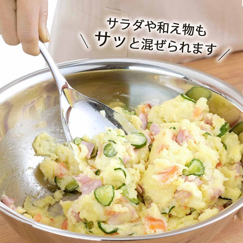 Shimomura 35698 Spoon, Mama Cook, Helping Spoon, Stainless Steel, Tsubamesanjo