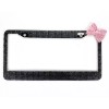 BLVD Pink Bow Tie Bling Diamond Crystal Black License Plate