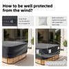 Wnanan Hot Tub Waterproof Cover, 95"X95" Heavy Duty Protector, Dust