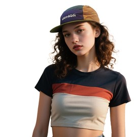 Clakllie Quick Dry 5 Panel Basecap Wasserdicht Flat Brim Running Cap Leichte Sport Cap Verstellbar UPF50+ Schildmütze Unstructured Outdoor Cap,BSSP2549-Purple