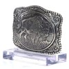 Nocona Men's Crumrine Silver Bison Scaloped Buckle, One Size