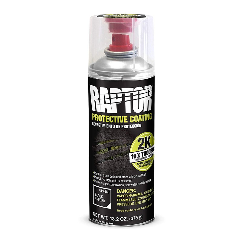 Raptor Raptor 2K Bedliner Aerosol, Protective Coating, Spray-On Truck Bed