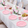 210PCS Pink Party Supplies Set, Disposable Dinnerware Set Serves 30,