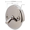 Westbrass 3-1/8" Two-Hole Trip Lever Overflow Face Plate and Screws,