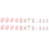 Clataly Pack of 24 Christmas Elk False Nails Snowflake Fake