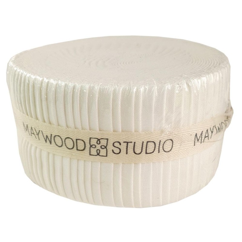 Maywood Studio Solitaire White on White 2 1/2 Inch Strips