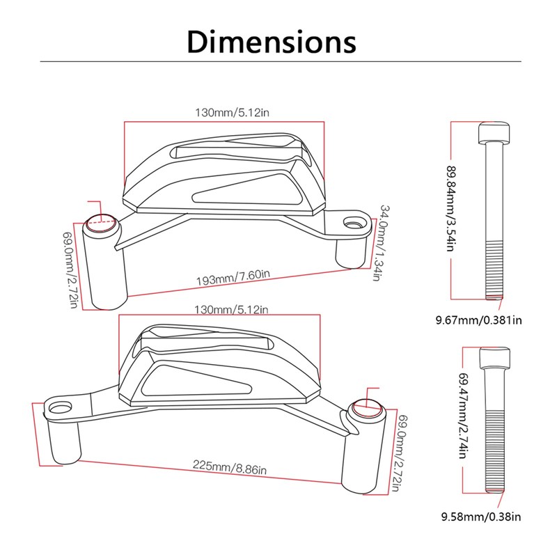 Z900 Motorcycles Fall Protection Frame Crash Pads frame sliders Protector