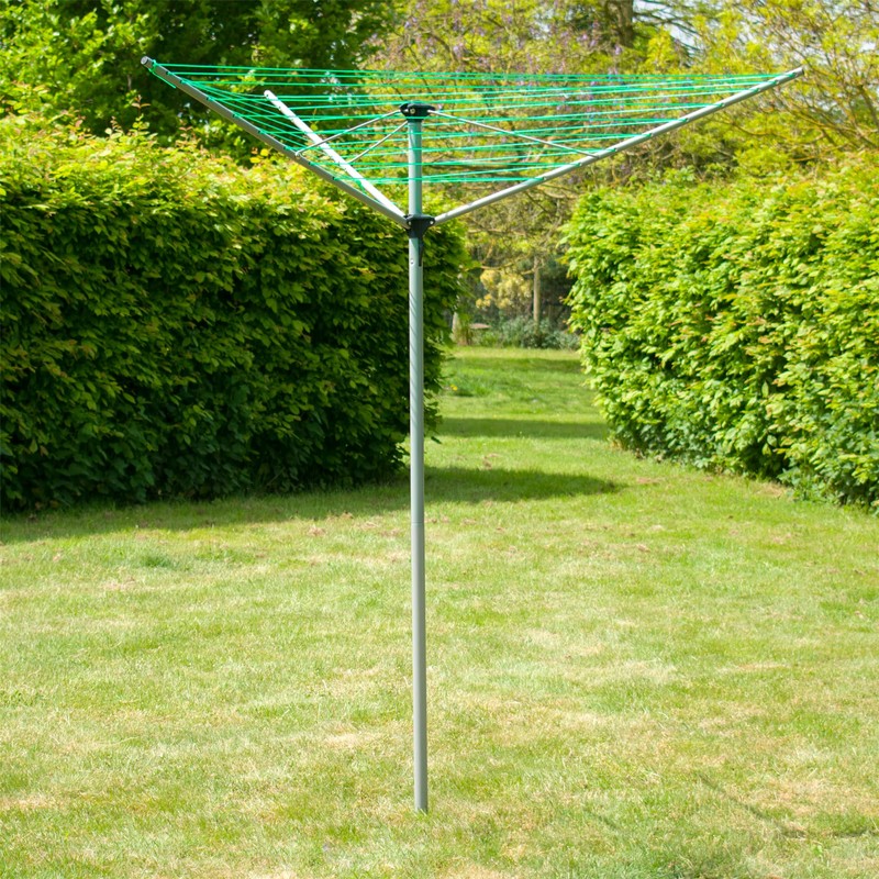 KCT 3 Arm Outdoor Rotary Washing Line - 30m Clothes