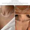 Senteria Silver Layered Necklace for Women Trendy Sterling Silver Chain