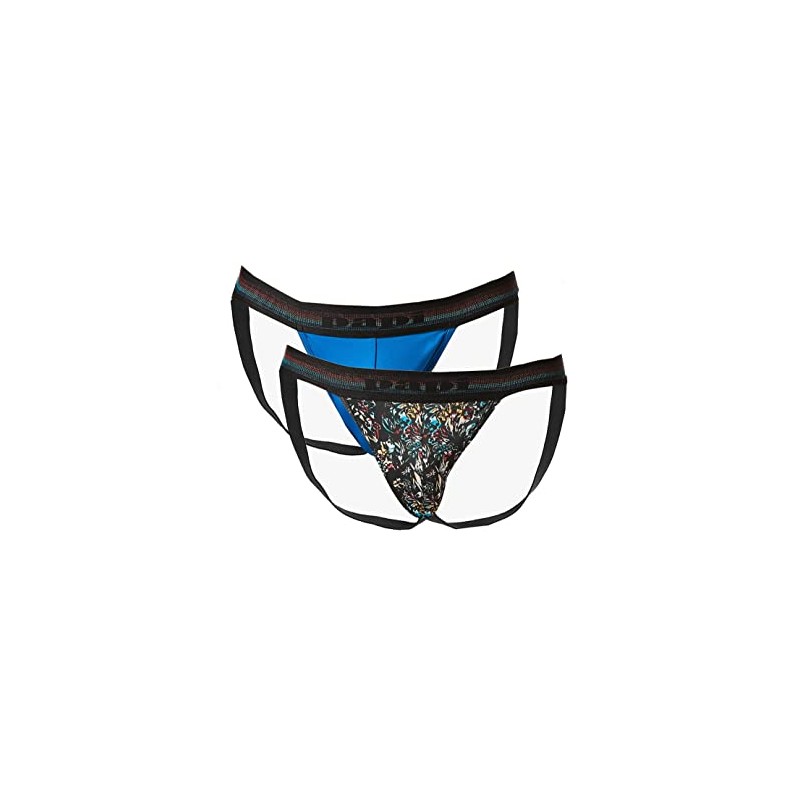 papi 2-Pack Jockstraps - UMPA108 (Black/Skydiver, Medium)
