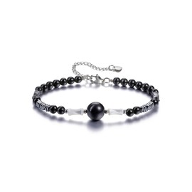 JSDDE Braided Healing Stones Bracelet with Shell Beads and Magnetic Beads, Natural Gemstone Bracelet, Hematite Beads, Magnetic Therapy Bead Bracelet for Men and Women, Stone