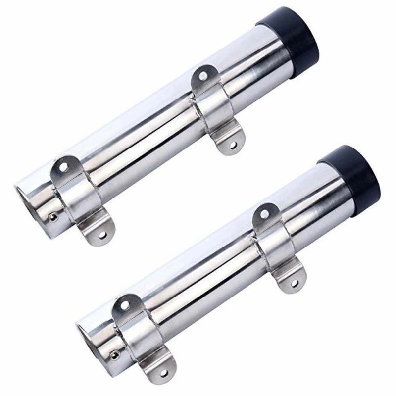Amarine Made 2Pcs Boat Fishing Rod Holder Stainless Steel Side