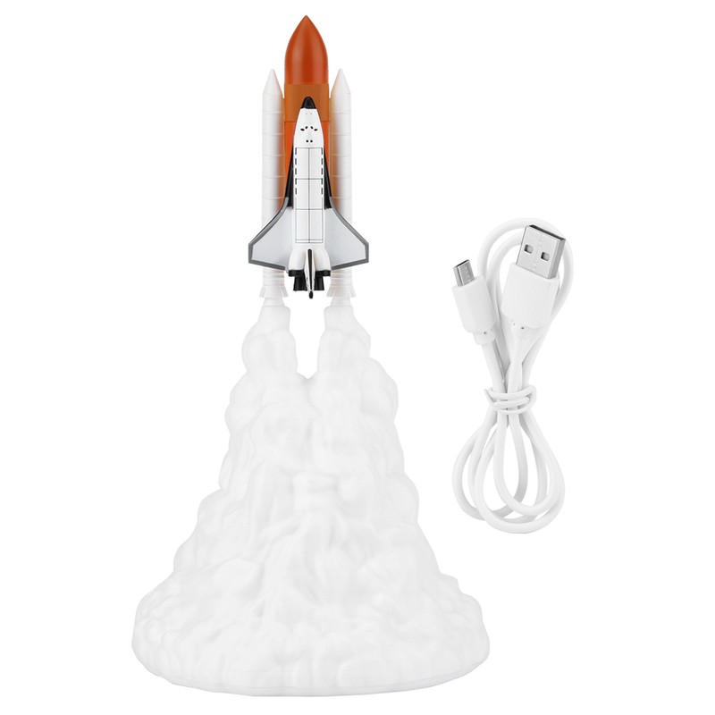 3D Printing Space Shuttle Lamp USB LED Children Baby Night