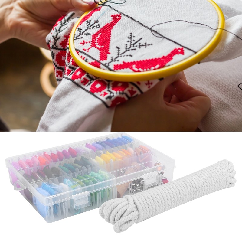 Embroidery Thread Organizer Storage Box Embroidery String for Bracelets Stitch