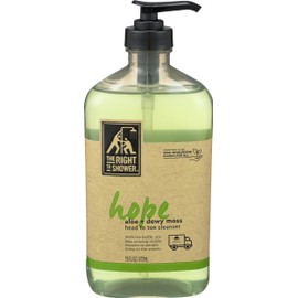 The Right to Shower Sulfate Free Body Wash, Hope, Aloe Vera + Dewy Moss, 16 Fl Oz