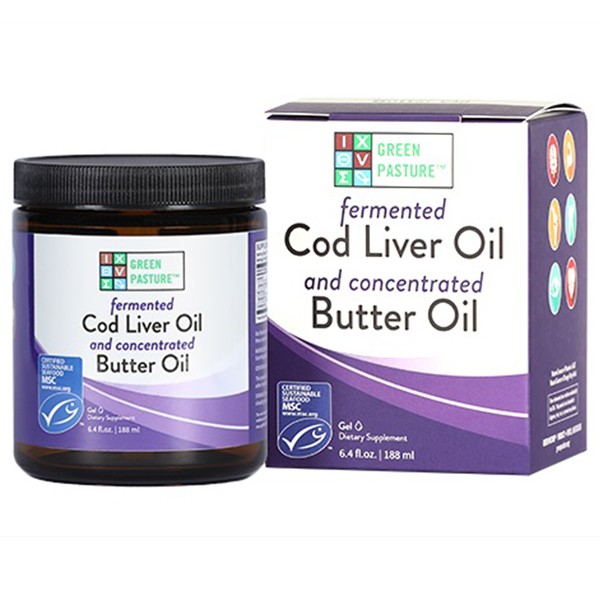 Green Pasture Fermented Cod Liver Oil & Concentrated Butter Oil Non-Flavored 188mL