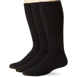 Gold Toe Men's Ultra Tech Over The Calf, 3 Pack, Black, Sock Size:10-13/Shoe Size: 6-12