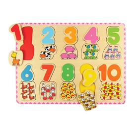 Bigjigs Toys Number and Colour Matching Puzzle - Educational Jigsaws