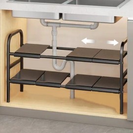 Organizador Expandible Para Debajo Del Fregadero 2 Niveles Negro