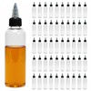 50pcs 4 oz Plastic Squeeze Bottles for Liquids,Hair Oil,Paint,Glue,Kitchen Sauce
