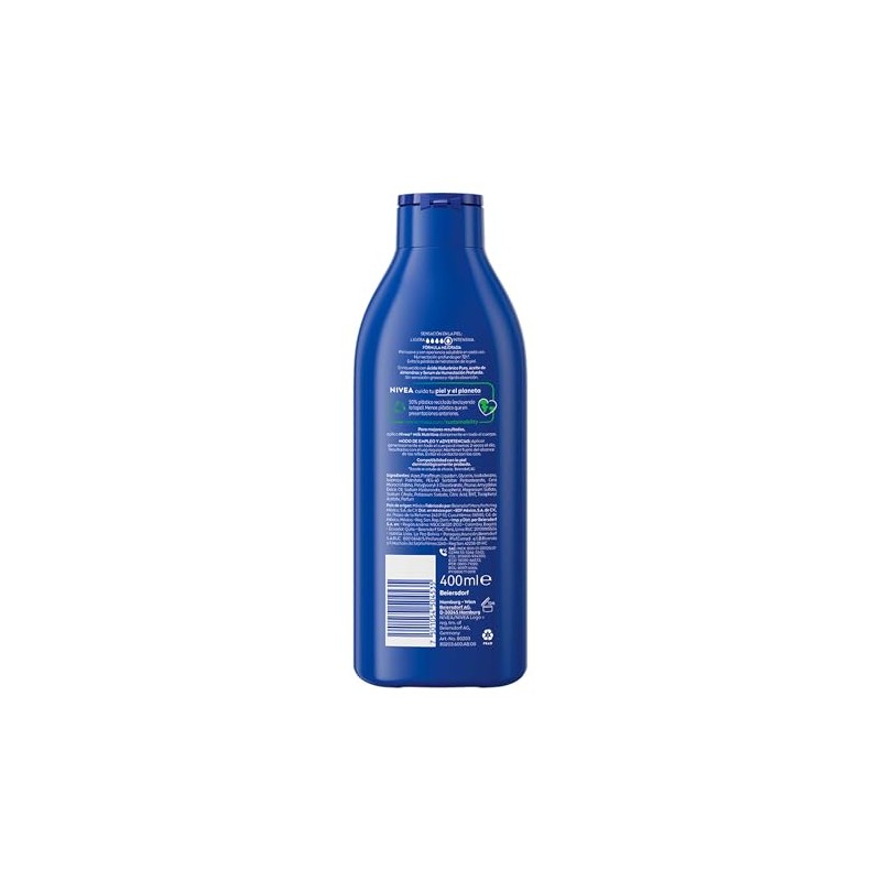 NIVEA Body Crema Corporal Milk Nutritiva para Piel Extraseca, 400