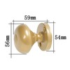 Aqbau Door Knob with Rosette Round Two-Piece Gold | Round