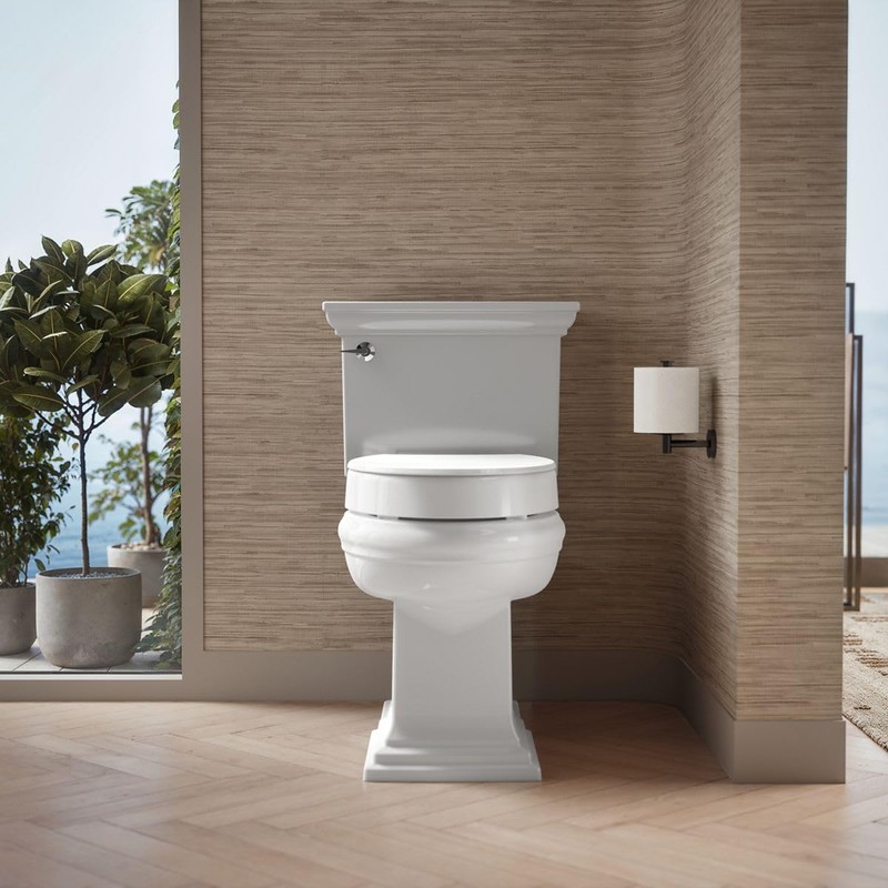 KOHLER 25875-0 Hyten 3" Height, Elevated Soft Close Elongated Toilet
