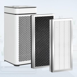 Replacement Filter 2 Pack Compatible with 40 Series Air Purifier,3-in-1 Filters, Contains H13 HEPA & Activated Carbon